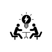 Brainstorming concept line icon. Simple element illustration. Brainstorming concept outline symbol design. vector