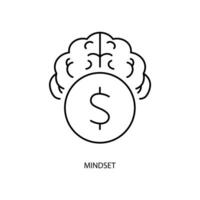 mindset concept line icon. Simple element illustration.mindset concept outline symbol design. vector