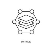 software concept line icon. Simple element illustration. software concept outline symbol design. vector