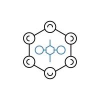 neural network concept line icon. Simple element illustration.neural network concept outline symbol design. vector