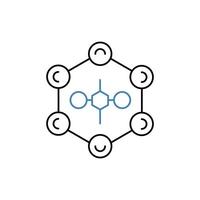 neural network concept line icon. Simple element illustration.neural network concept outline symbol design. vector