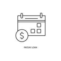 payday loan concept line icon. Simple element illustration. payday loan concept outline symbol design. vector