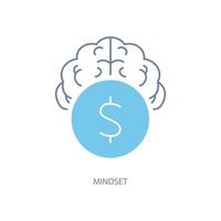 mindset concept line icon. Simple element illustration.mindset concept outline symbol design. vector