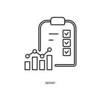 report concept line icon. Simple element illustration. report concept outline symbol design. vector