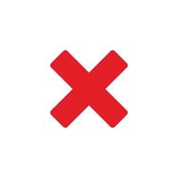 Check Mark of cross icon vector design templates