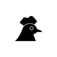 pollo cara concepto línea icono. sencillo elemento ilustración. pollo cara concepto contorno símbolo diseño. vector