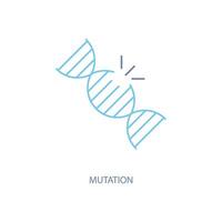 mutation concept line icon. Simple element illustration. mutation concept outline symbol design. vector