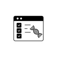 gene expression concept line icon. Simple element illustration. gene expression concept outline symbol design. vector