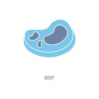 beef concept line icon. Simple element illustration. beef concept outline symbol design. vector