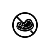 no meat concept line icon. Simple element illustration. no meat concept outline symbol design. vector