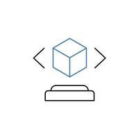 projection concept line icon. Simple element illustration. projection concept outline symbol design. vector