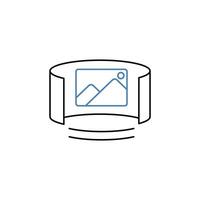 immersive concept line icon. Simple element illustration. immersive concept outline symbol design. vector