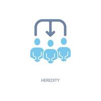 heredity concept line icon. Simple element illustration. heredity concept outline symbol design. vector