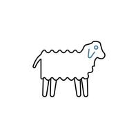 sheep animal concept line icon. Simple element illustration. sheep animal concept outline symbol design. vector