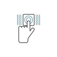 haptic concept line icon. Simple element illustration. haptic concept outline symbol design. vector