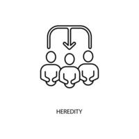 heredity concept line icon. Simple element illustration. heredity concept outline symbol design. vector