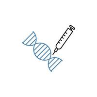 genetic modification concept line icon. Simple element illustration. genetic modification concept outline symbol design. vector