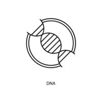 dna concept line icon. Simple element illustration. dna concept outline symbol design. vector