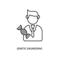 genetic engineering concept line icon. Simple element illustration. genetic engineering concept outline symbol design. vector