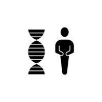 genetic concept line icon. Simple element illustration. genetic concept outline symbol design. vector