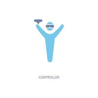 controller concept line icon. Simple element illustration. controller concept outline symbol design. vector