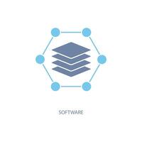 software concept line icon. Simple element illustration. software concept outline symbol design. vector