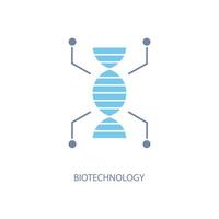 biotechnology concept line icon. Simple element illustration. biotechnology concept outline symbol design. vector