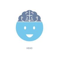 head concept line icon. Simple element illustration. head concept outline symbol design. vector