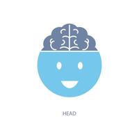 head concept line icon. Simple element illustration. head concept outline symbol design. vector