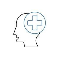 mental healt concept line icon. Simple element illustration.mental healt concept outline symbol design. vector