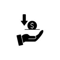 deposit concept line icon. Simple element illustration. deposit concept outline symbol design. vector