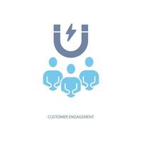 customer engagement concept line icon. Simple element illustration. customer engagement concept outline symbol design. vector