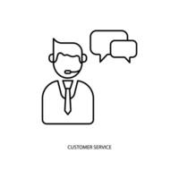 customer service concept line icon. Simple element illustration. customer service concept outline symbol design. vector