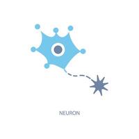 neuron concept line icon. Simple element illustration.neuron concept outline symbol design. vector