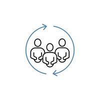 customer relationship concept line icon. Simple element illustration. customer relationship concept outline symbol design. vector