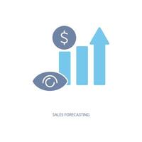 sales forecasting concept line icon. Simple element illustration. sales forecasting concept outline symbol design. vector