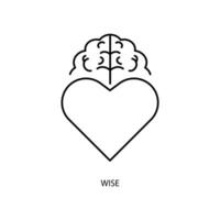 wise concept line icon. Simple element illustration.wise concept outline symbol design. vector