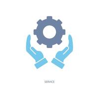 service concept line icon. Simple element illustration. service concept outline symbol design. vector