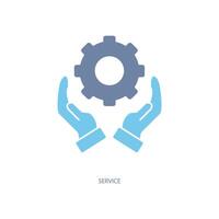 service concept line icon. Simple element illustration. service concept outline symbol design. vector