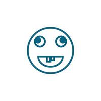 emoji stupid of smile icon vector design template