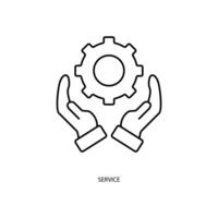 service concept line icon. Simple element illustration. service concept outline symbol design. vector