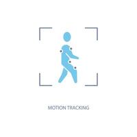 motion tracking concept line icon. Simple element illustration. motion tracking concept outline symbol design. vector