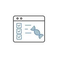 gene expression concept line icon. Simple element illustration. gene expression concept outline symbol design. vector