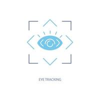 eye tracking concept line icon. Simple element illustration. eye tracking concept outline symbol design. vector