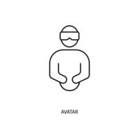 avatar concept line icon. Simple element illustration. avatar concept outline symbol design. vector