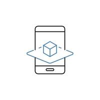 augmented reality concept line icon. Simple element illustration. augmented reality concept outline symbol design. vector