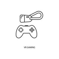 vr gaming concept line icon. Simple element illustration. vr gaming concept outline symbol design. vector