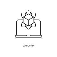 simulation concept line icon. Simple element illustration. simulation concept outline symbol design. vector