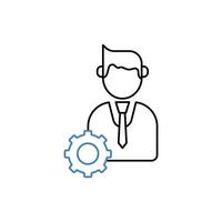 crm manager concept line icon. Simple element illustration. crm manager concept outline symbol design. vector