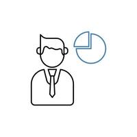 customer data concept line icon. Simple element illustration. customer data concept outline symbol design. vector